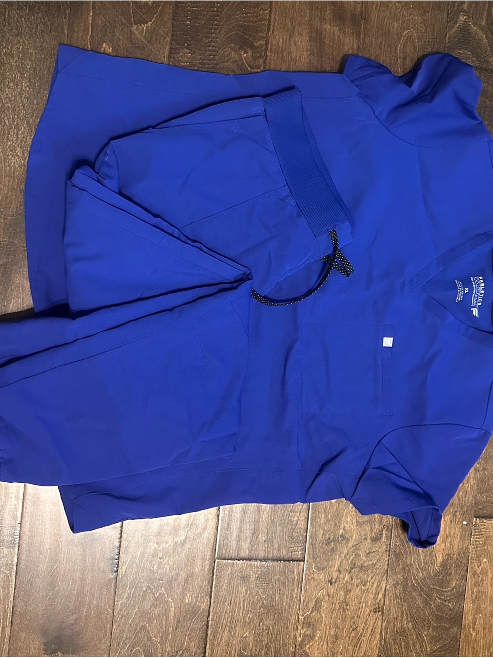 Fabletics Royal Blue Women's Scrub-Style Hoodie Sweatshirt